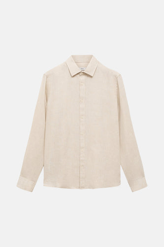 Hemd met lange mouwen - beige - MANGO