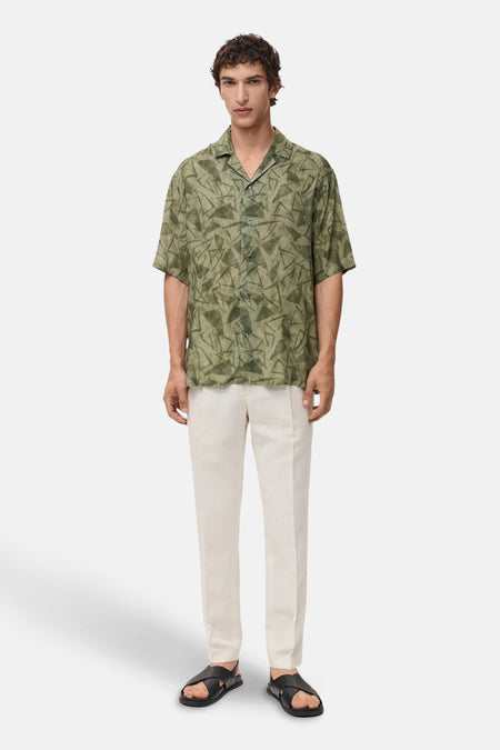 Chemise (manches courtes) Vert - MANGO