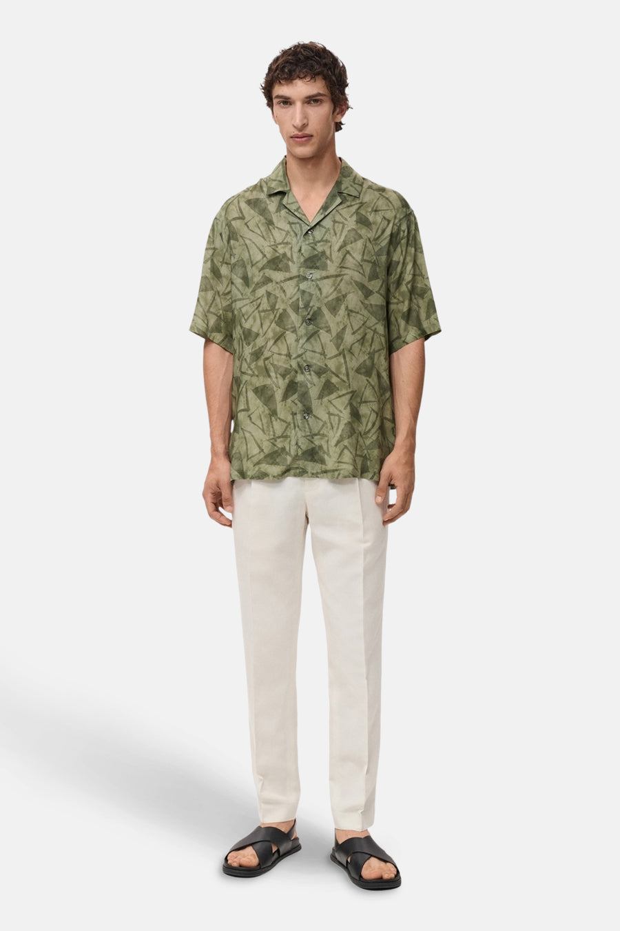Hemd met korte mouwen - groen - MANGO