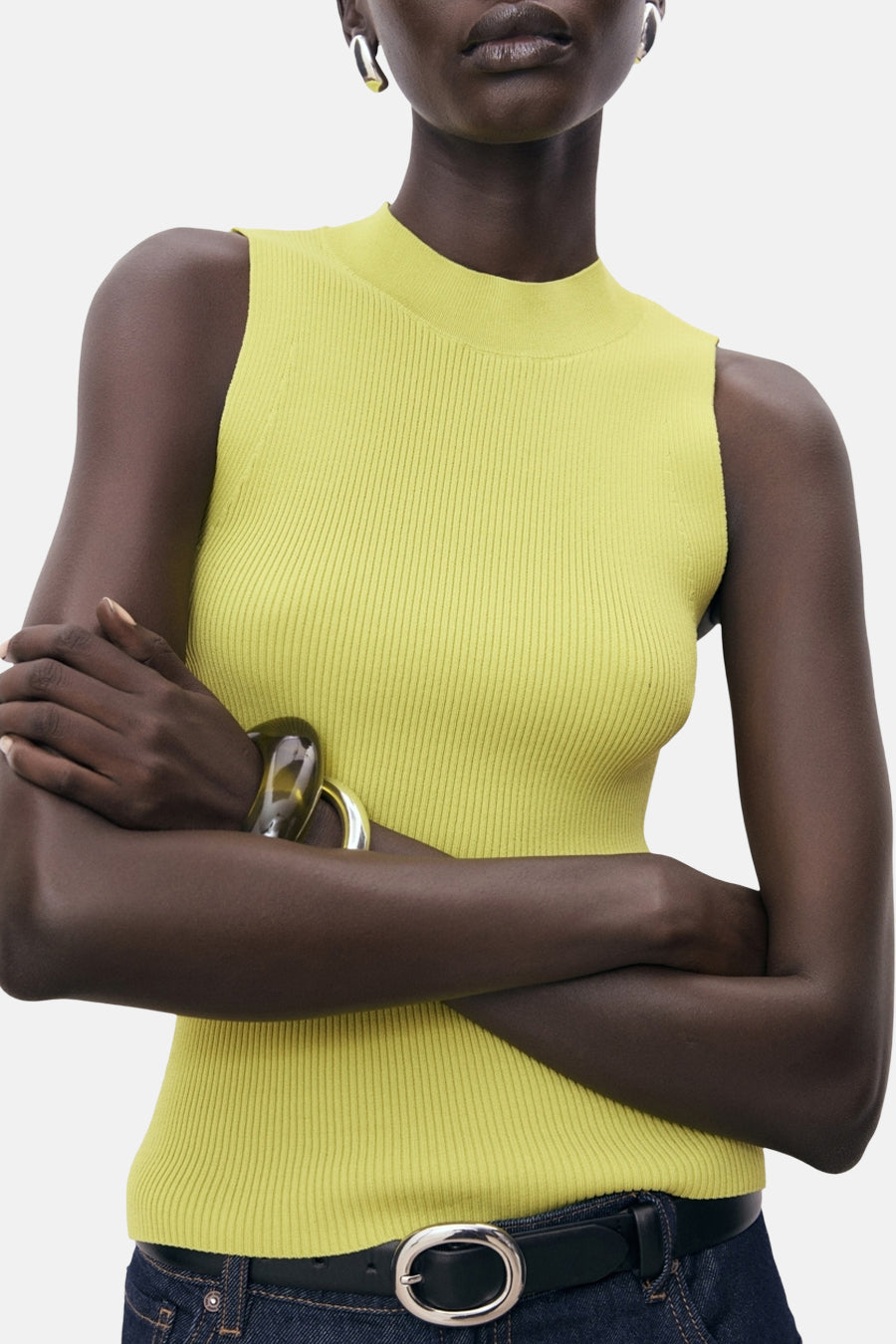 Singlet - geel - MANGO