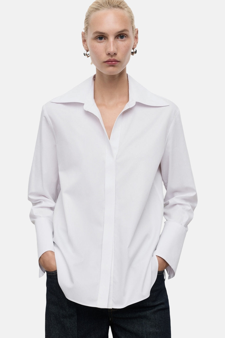 Hemd met lange mouwen - wit - MANGO
