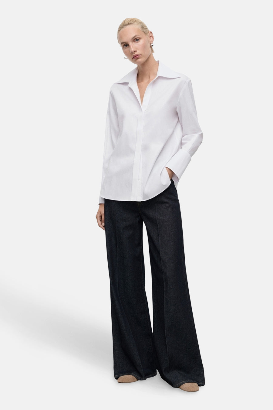 Hemd met lange mouwen - wit - MANGO