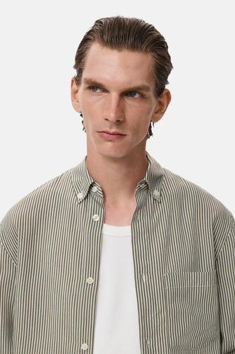 Hemd met lange mouwen - Kaki - MANGO