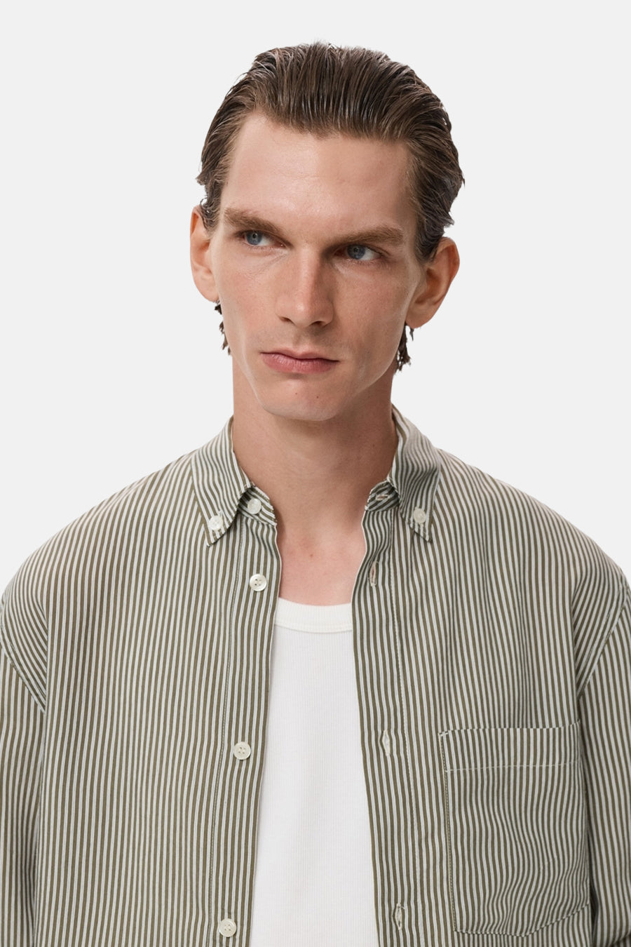 Hemd met lange mouwen - Kaki - MANGO