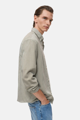 Hemd met lange mouwen - Kaki - MANGO