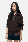 Pull col roulé Brun - MANGO