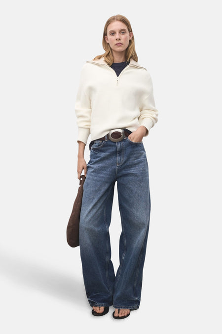 Pull col roulé Écru - MANGO