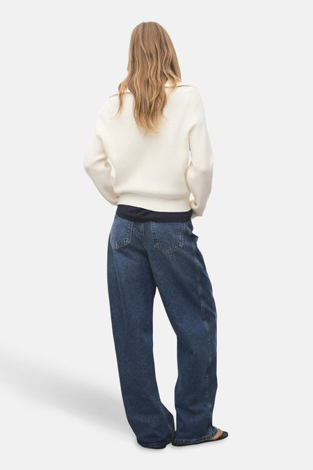 Pull col roulé Écru - MANGO