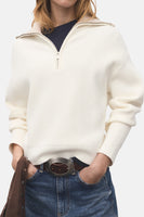 Pull col roulé Écru - MANGO