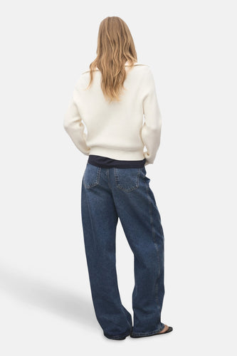 Pull à col roulé - Blanc - MANGO