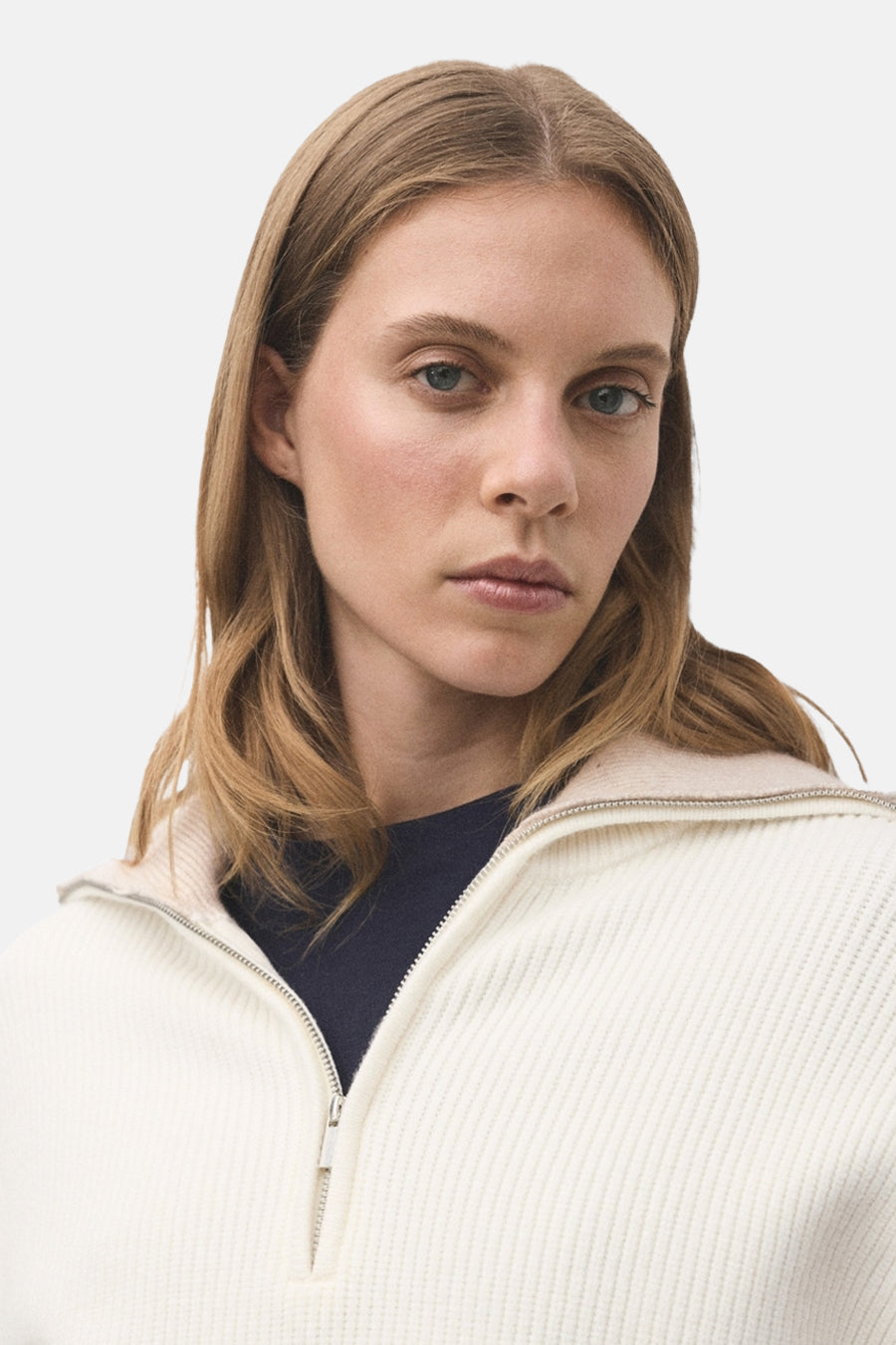 Pull à col roulé - Blanc - MANGO