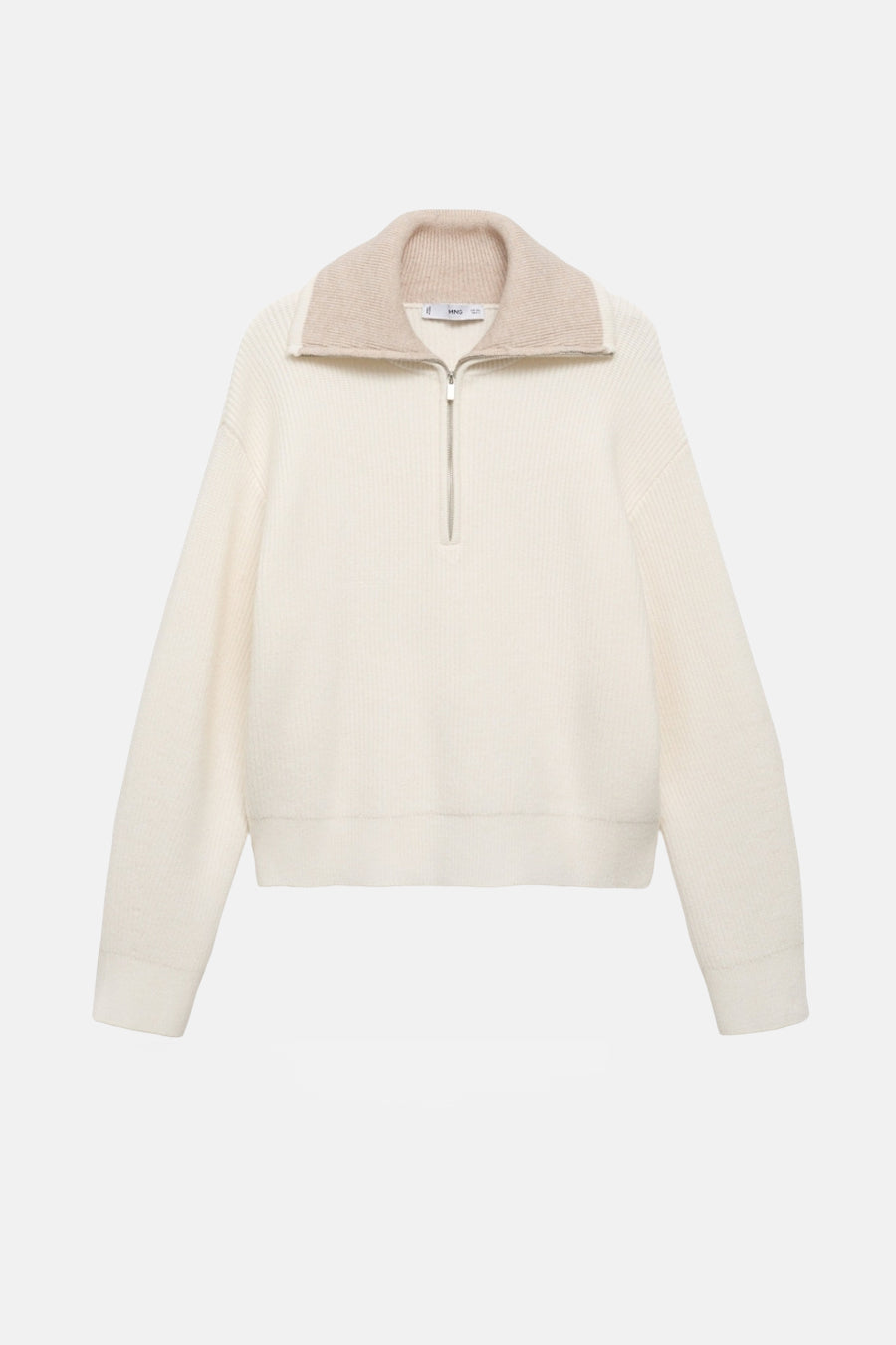 Pull à col roulé - Blanc - MANGO