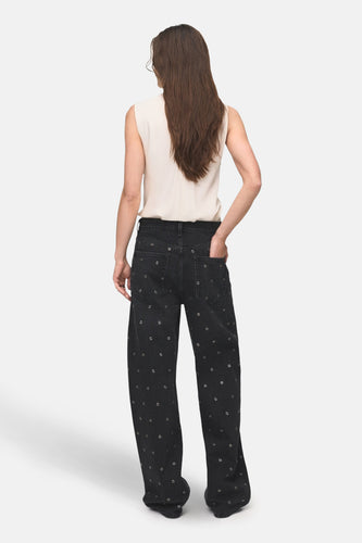 JEANS EYELETS - dark grey denim - MANGO - 5