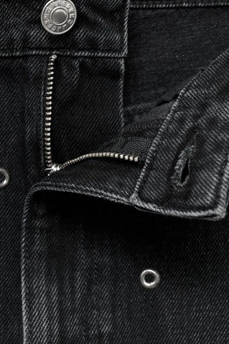 JEANS EYELETS - dark grey denim - MANGO - 5