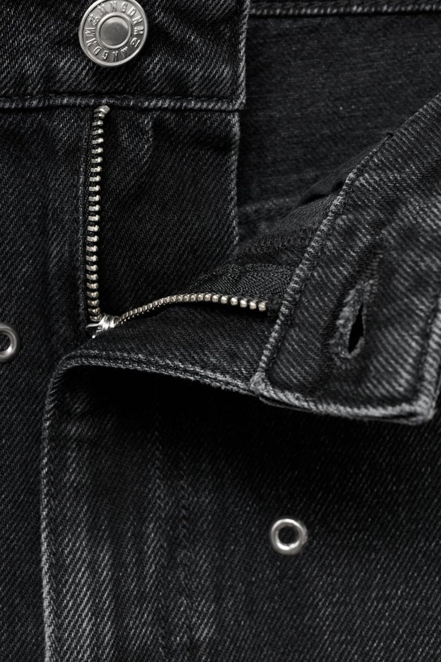 JEANS EYELETS - dark grey denim - MANGO - 5