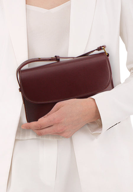 Handtas bordeaux - MANGO