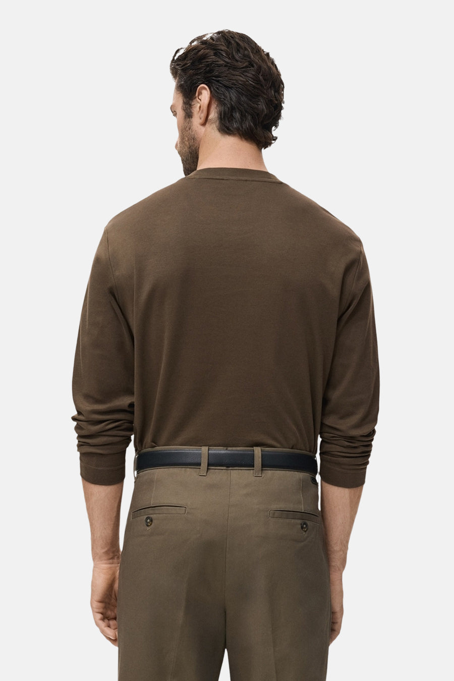 T-shirt met lange mouwen - khaki - MANGO - 3