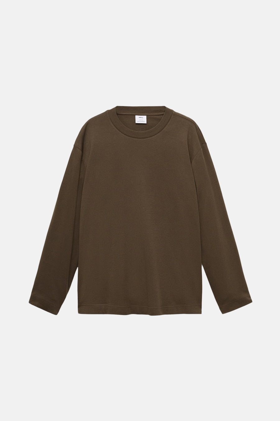 T-shirt met lange mouwen - khaki - MANGO - 5