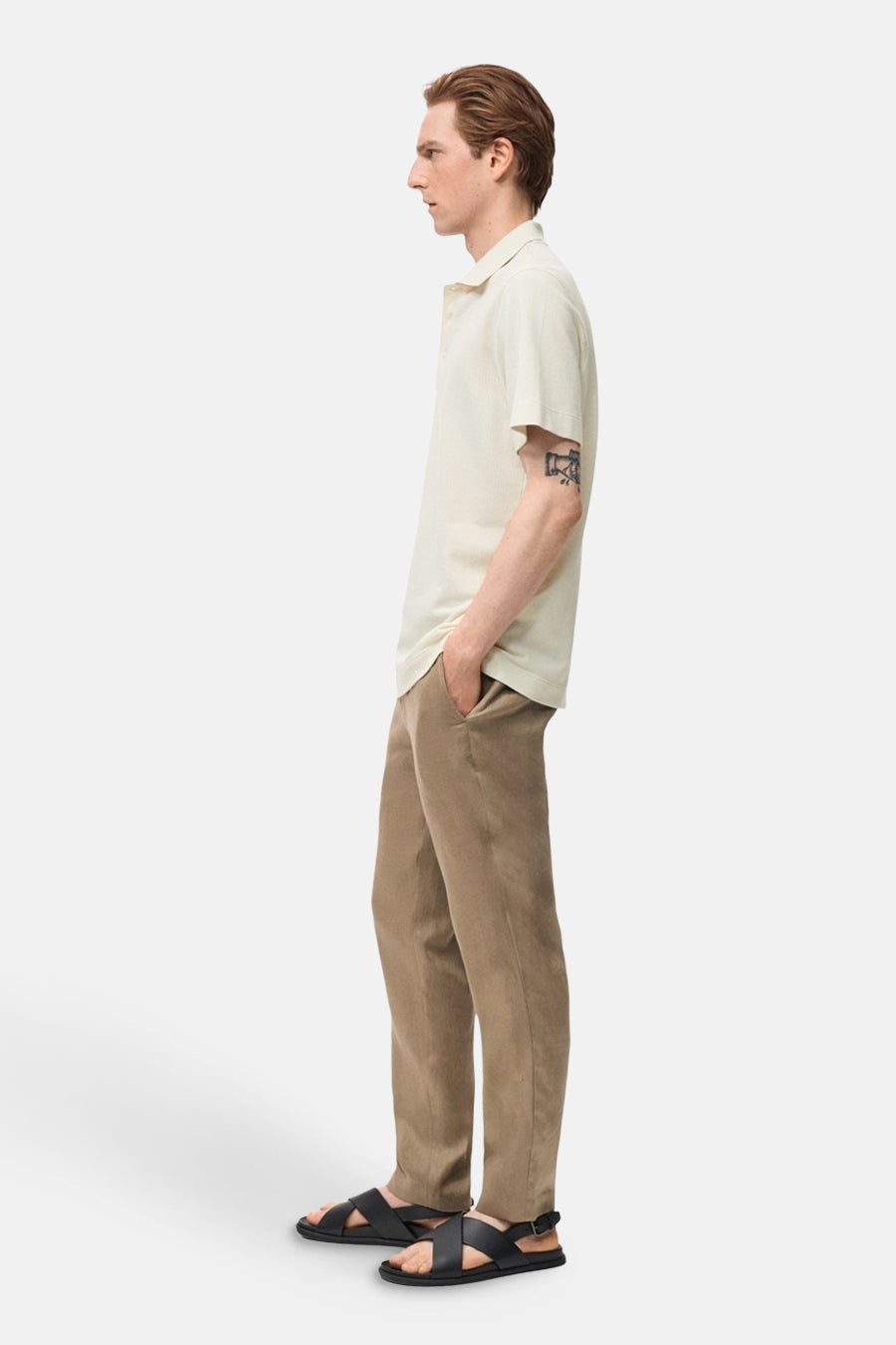 Polo met korte mouwen - ecru - MANGO