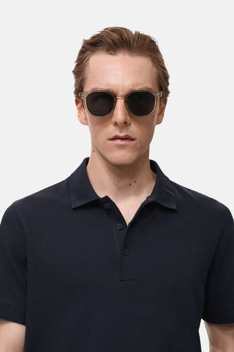 Polo met korte mouwen - Donkerblauw - MANGO