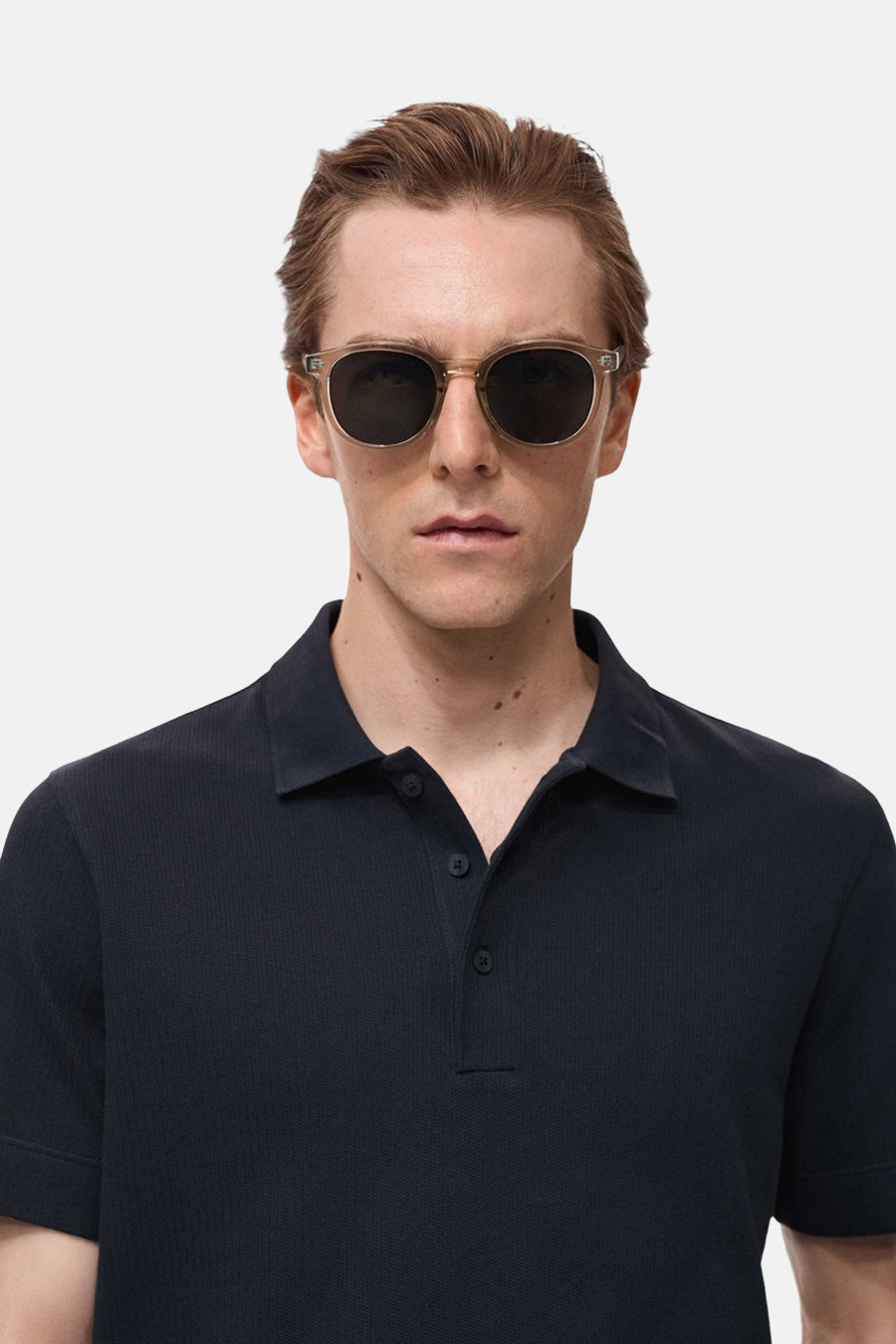 Polo met korte mouwen - Donkerblauw - MANGO