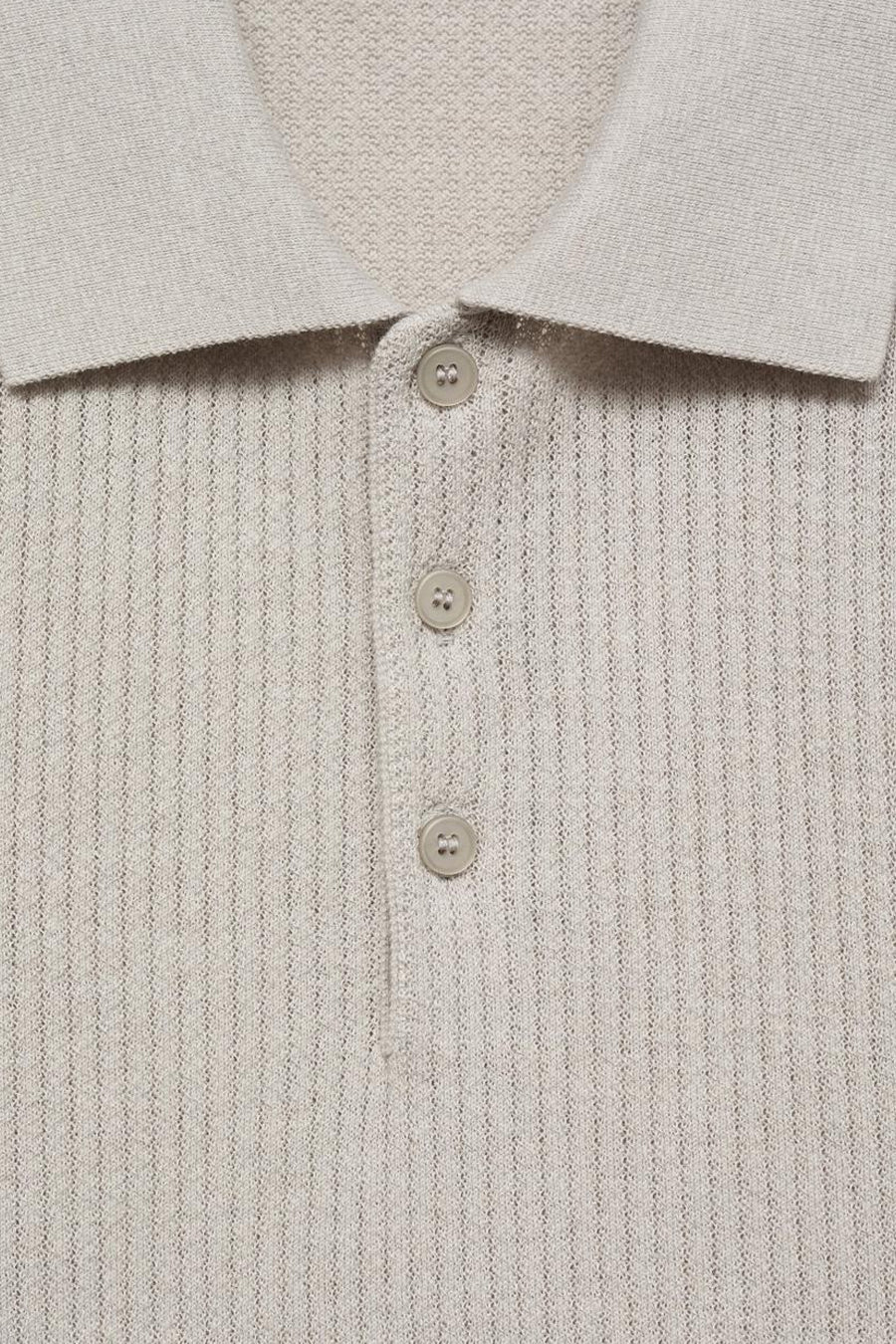 Polo met korte mouwen - ecru - MANGO