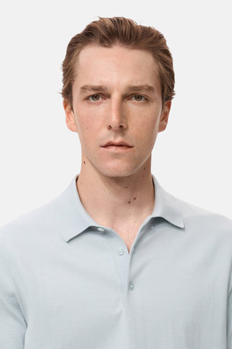 Polo met korte mouwen - Lichtblauw - MANGO