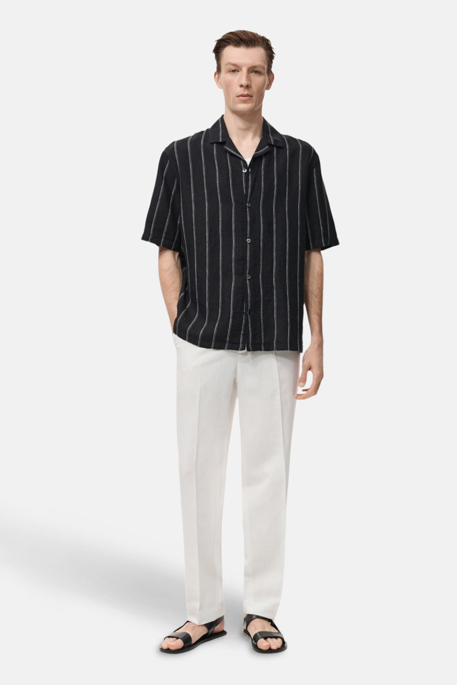 Hemd met korte mouwen - zwart - MANGO