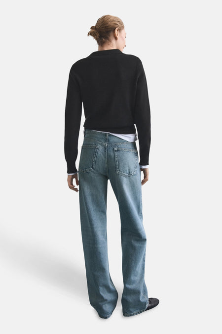 Jeans straight Mid blue denim - MANGO
