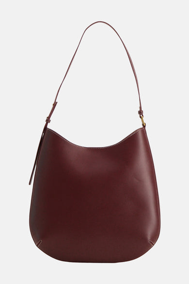 Bordeaux blouson de MANGO, avec une finition lisse et une ceinture d'épaule ajustable.