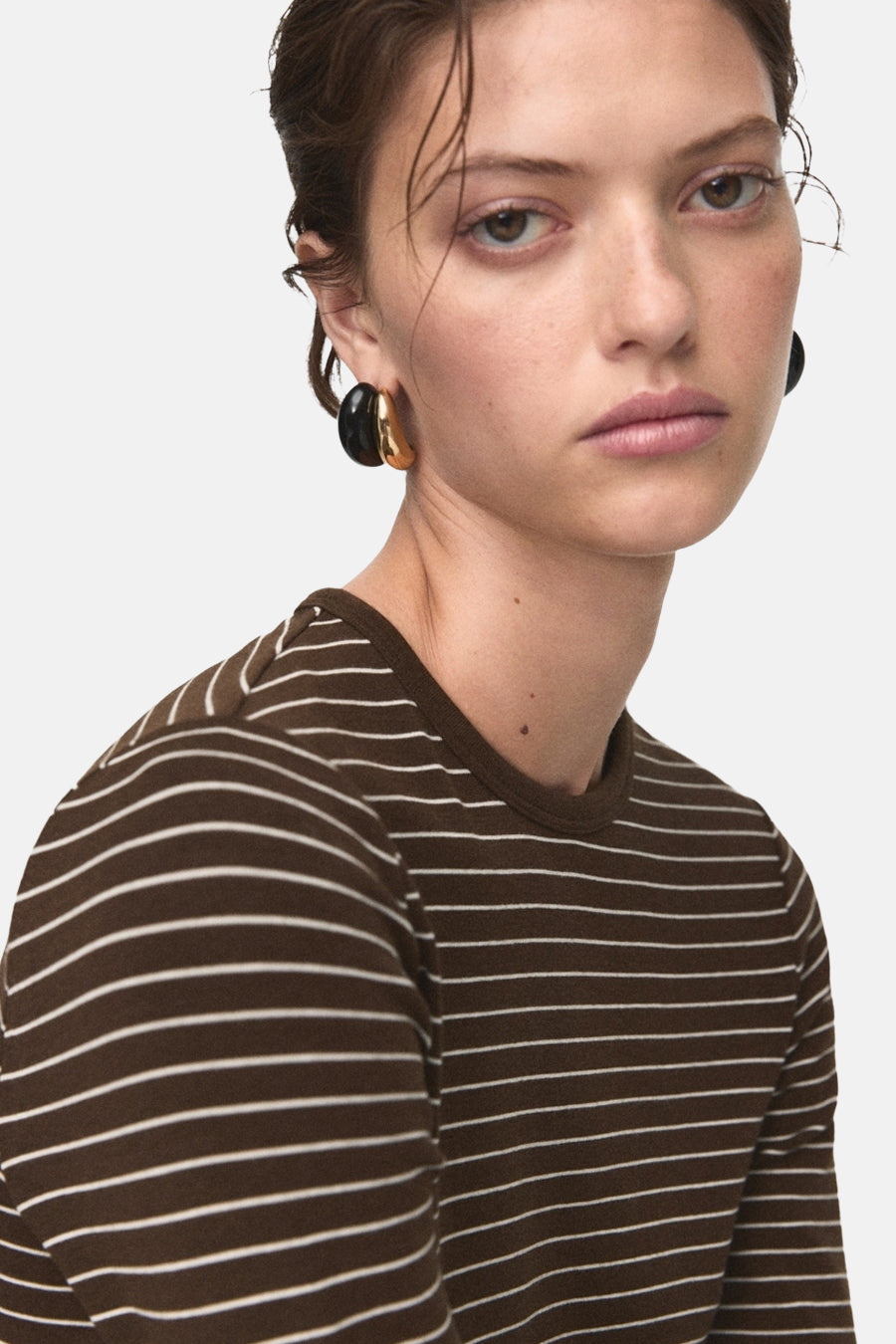 T-shirt met korte mouwen - Bruin - MANGO - 4