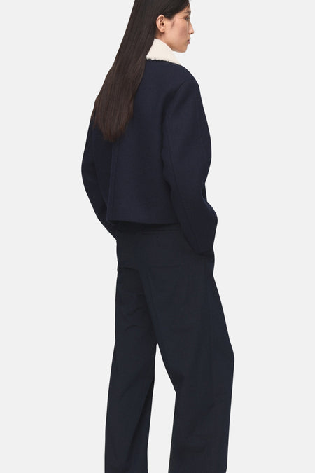 Korte jas blauw - MANGO