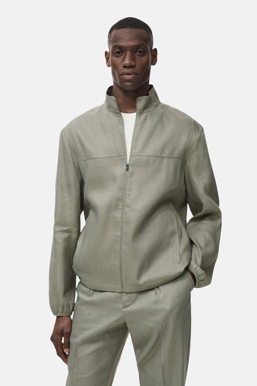 Veste courte vert - MANGO - MANGO