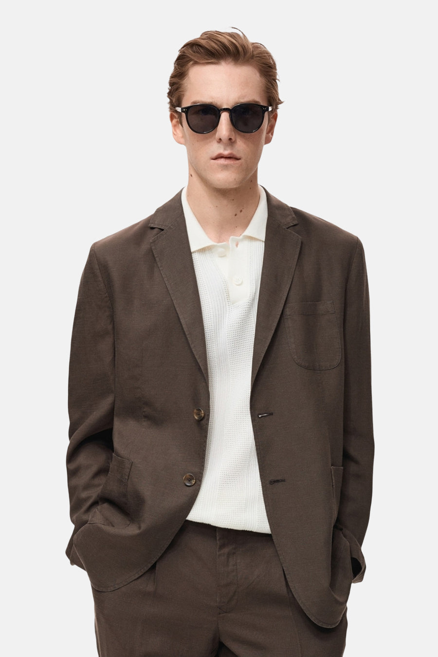 Blazer - bruin - MANGO