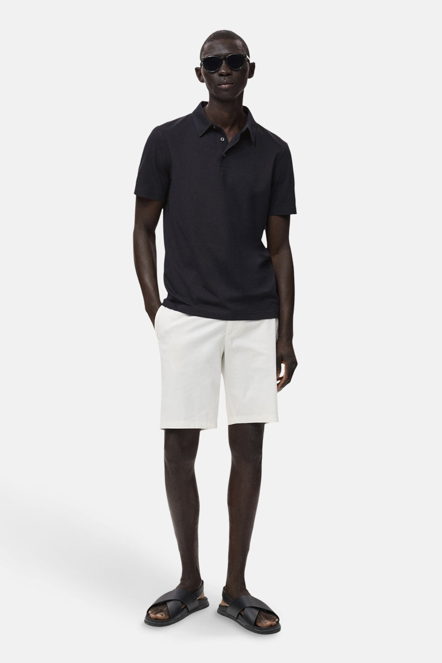 Polo met korte mouwen - Donkerblauw - MANGO