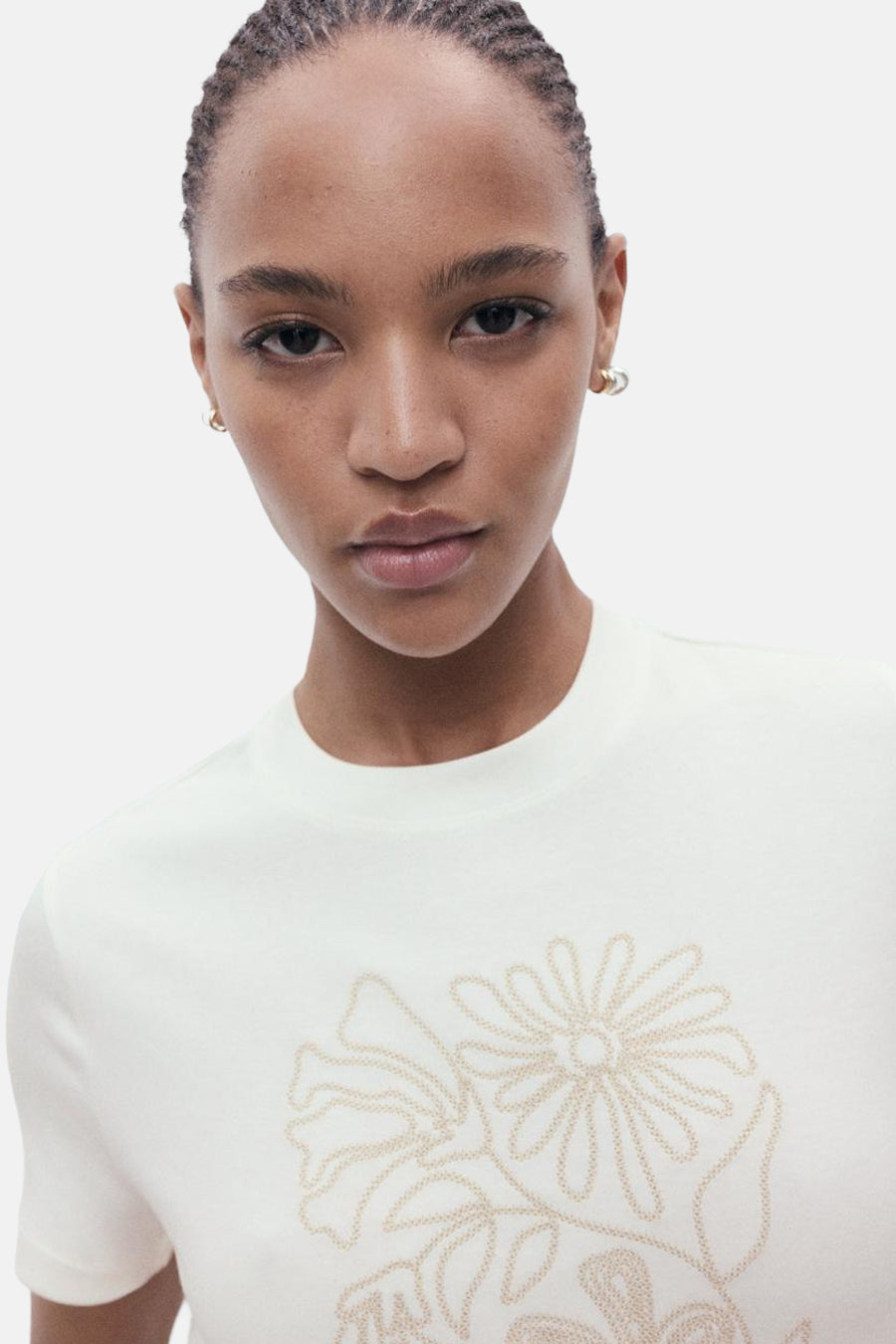 T-shirt à manches courtes - écru - MANGO - 4