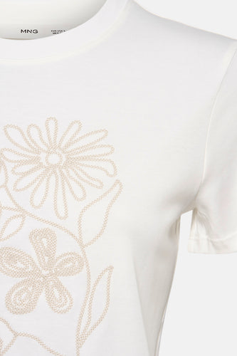 T-shirt met korte mouwen - ecru