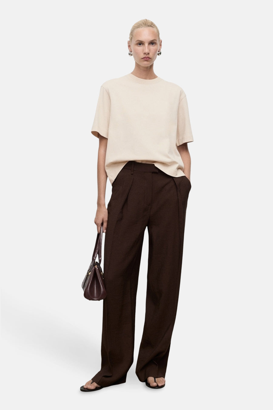 T-shirt à manches courtes - beige - MANGO