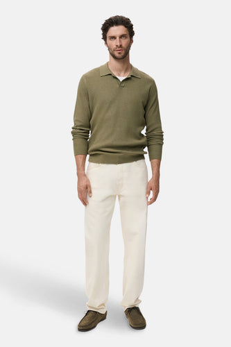 Pull met ronde hals - khaki