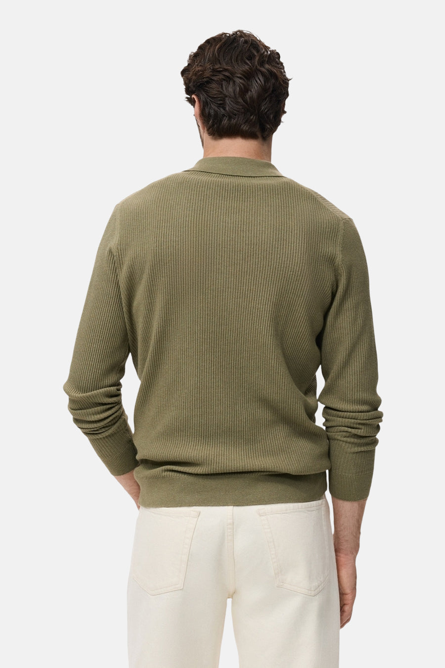 Pull met ronde hals - khaki - MANGO