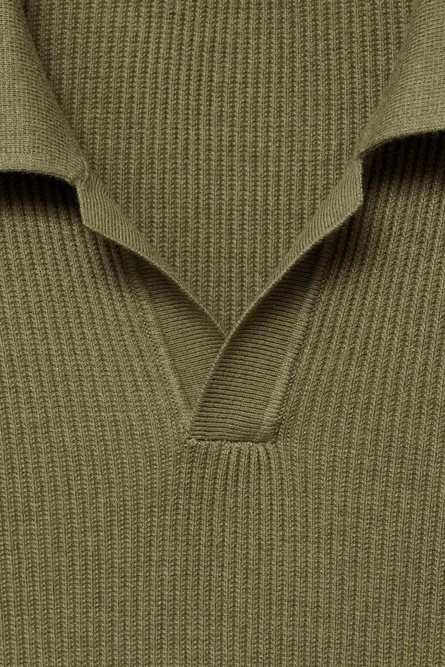 Pull met ronde hals - khaki - MANGO