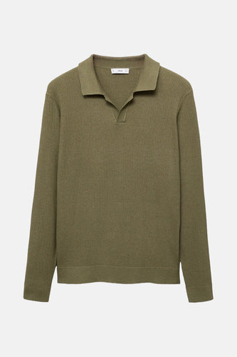 Pull met ronde hals - khaki - MANGO