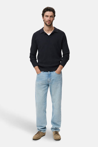 Pull met ronde hals - blauw - MANGO