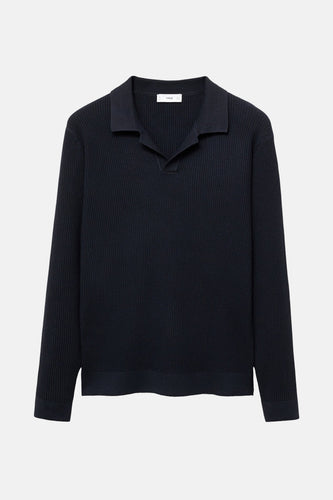 Pull met ronde hals - blauw