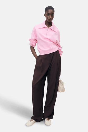 Pull à col roulé - rose - MANGO