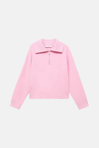 Pull à col roulé - rose - MANGO