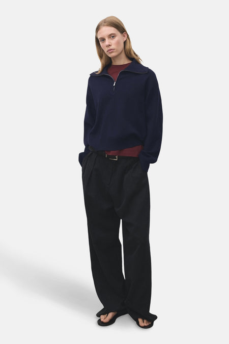 Pull col roulé Bleu - MANGO