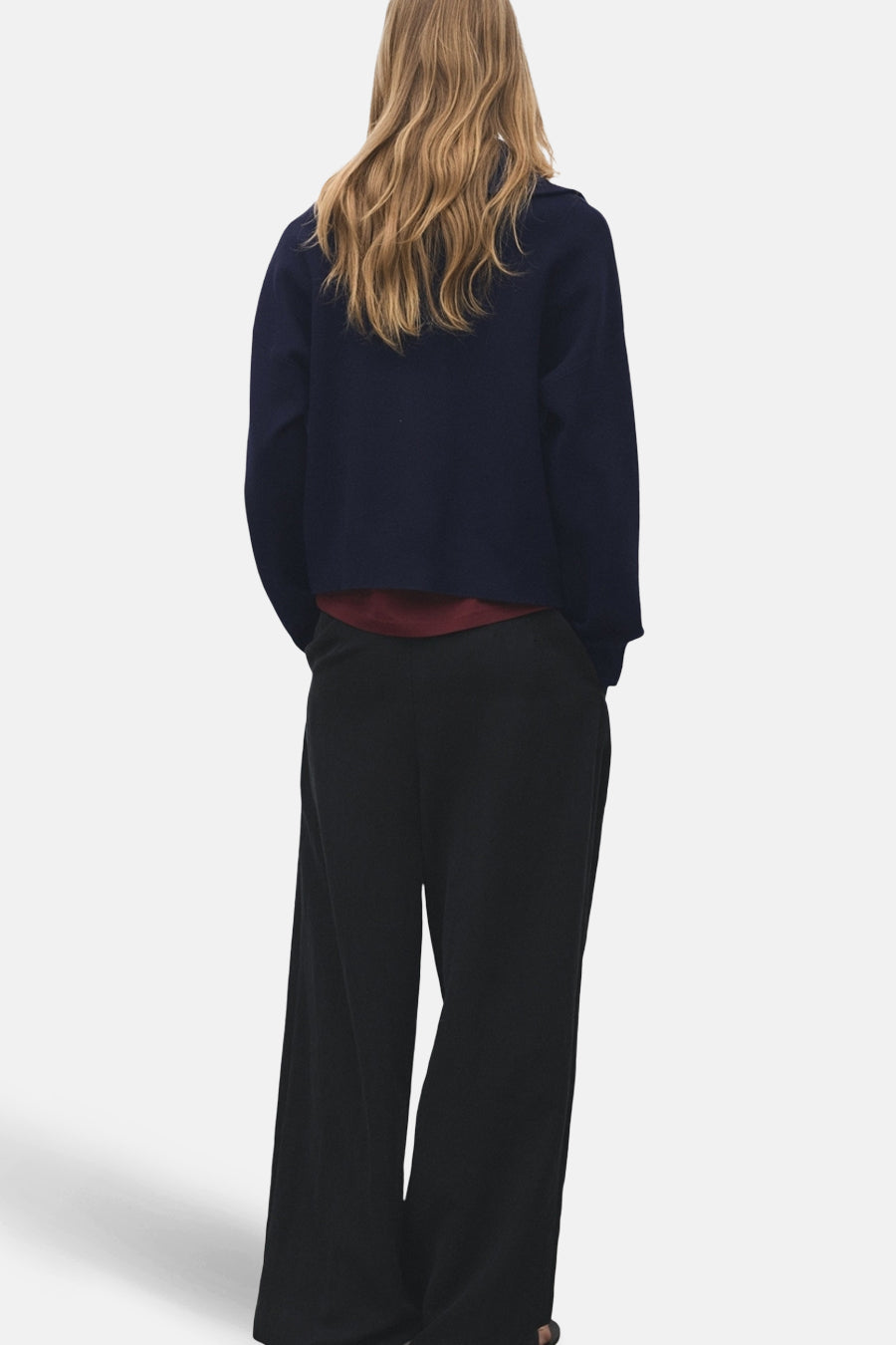 Pull à col roulé - bleu - MANGO