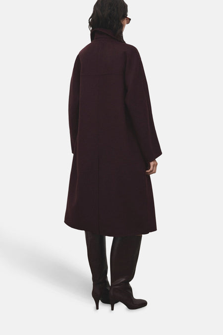 Lange jas bordeaux - MANGO