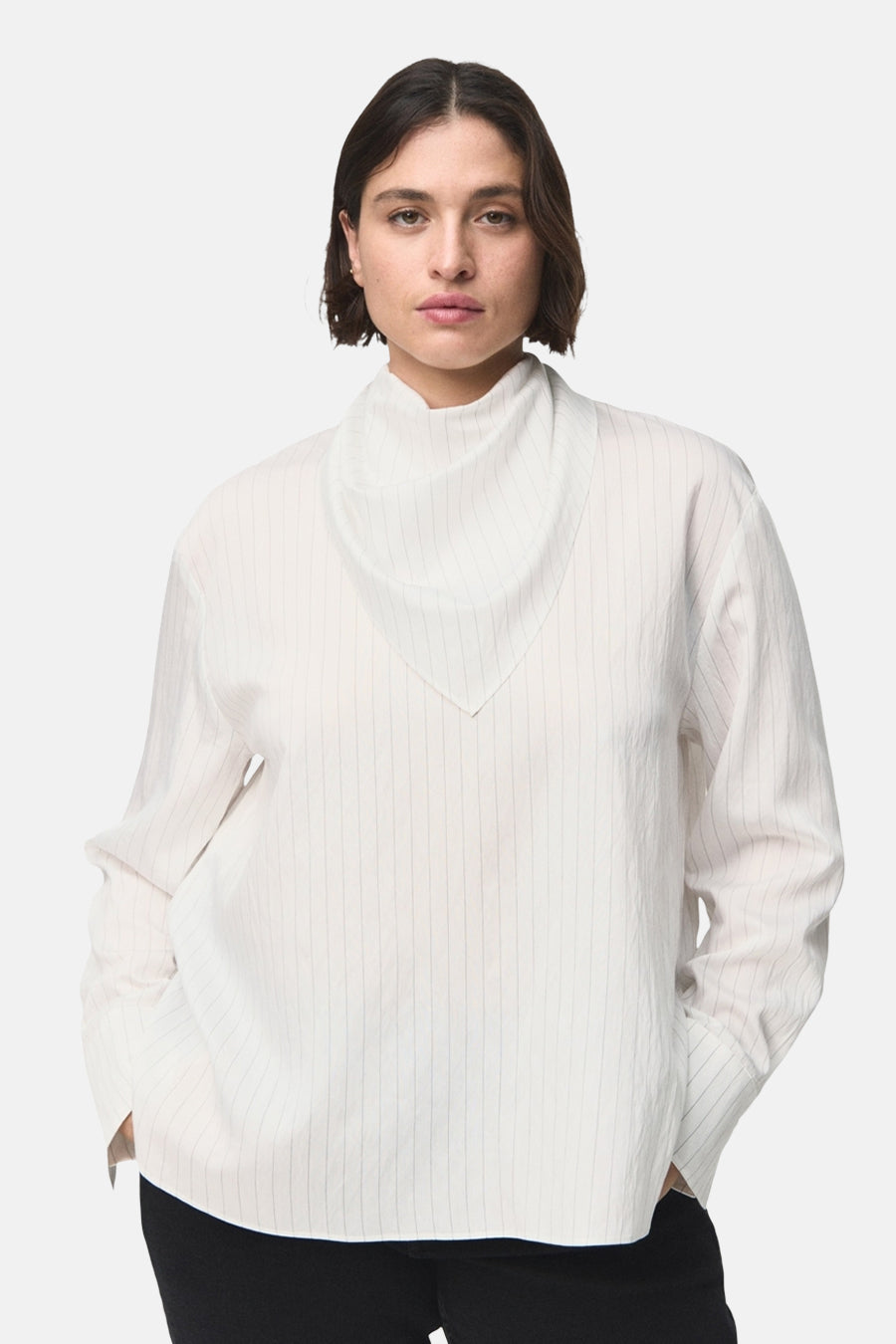 Blouse met lange mouwen - wit